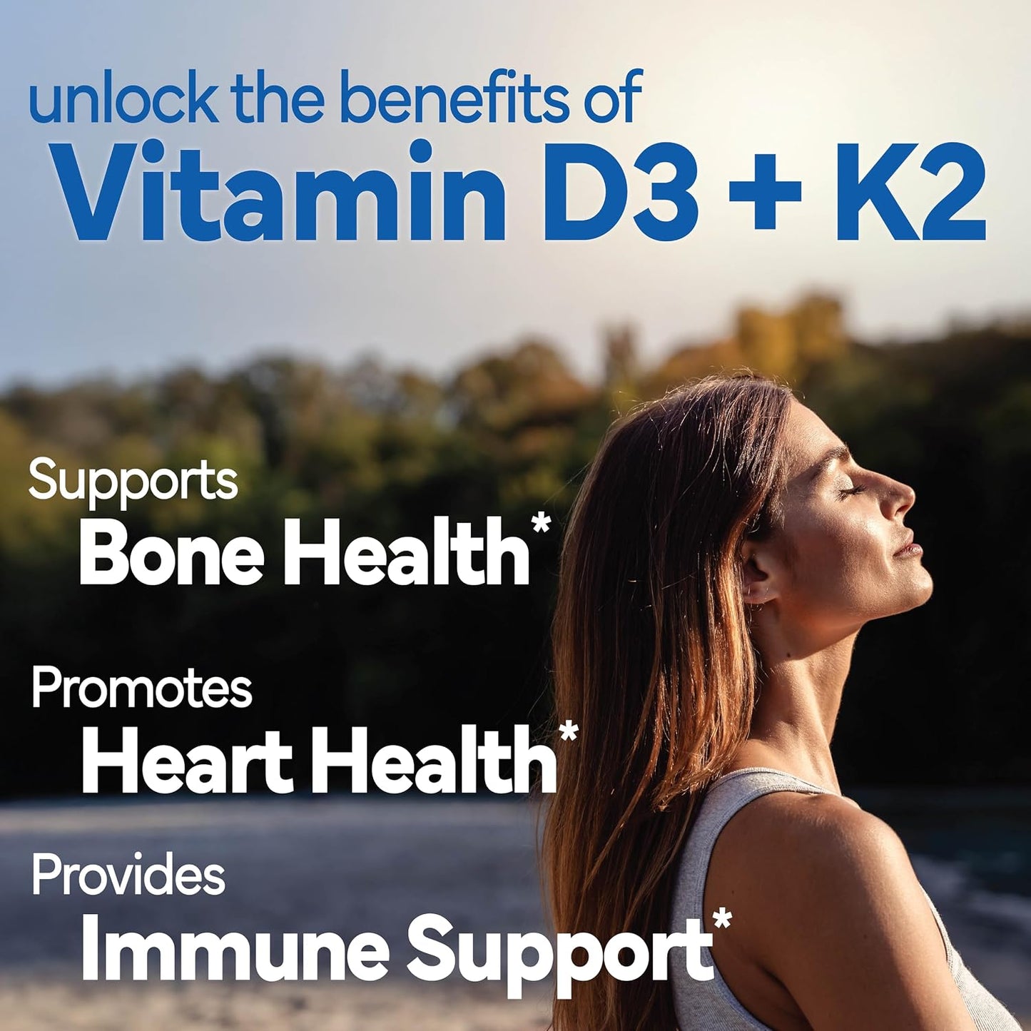 Sunshine Vitamin D3 25 mcg (1000 IU) with Vitamin K2 - görsel 3