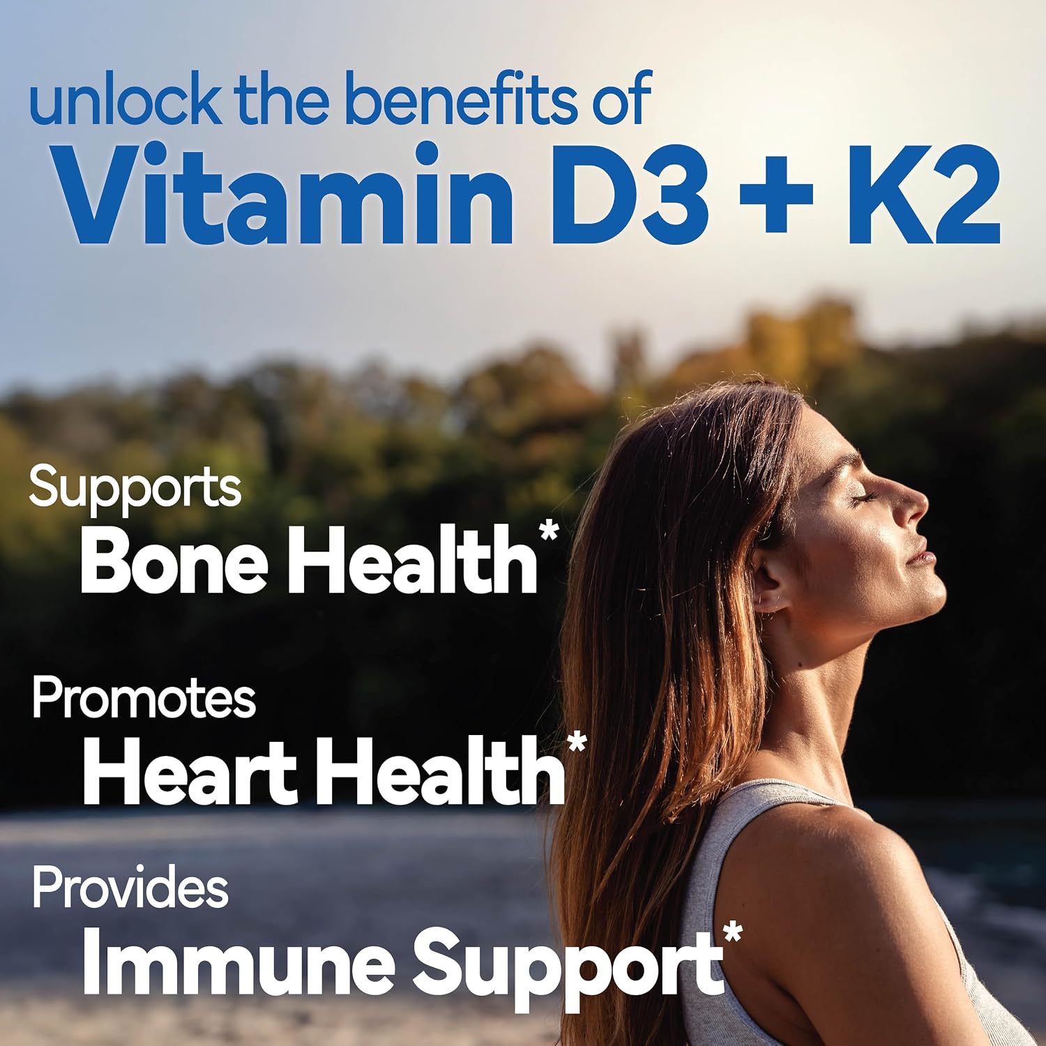 Sunshine Vitamin D3 25 mcg (1000 IU) with Vitamin K2 - görsel 3