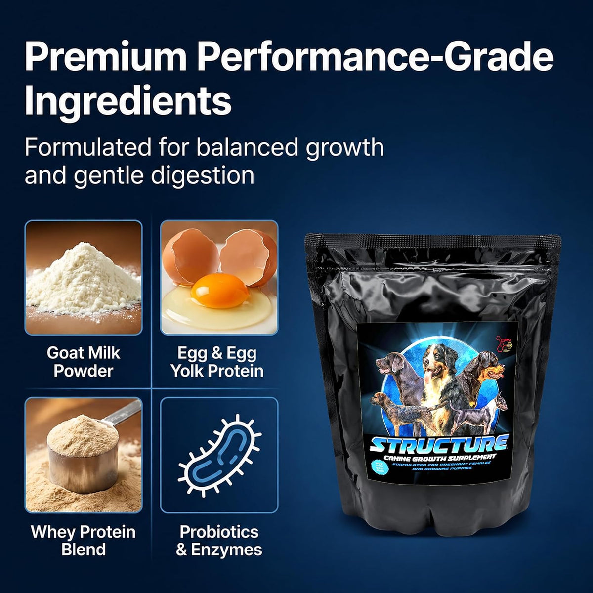 CPN Structure Premium Puppy Growth Supplement – Supports Muscle, Bone & Immune Development – 4 lb - görsel 3
