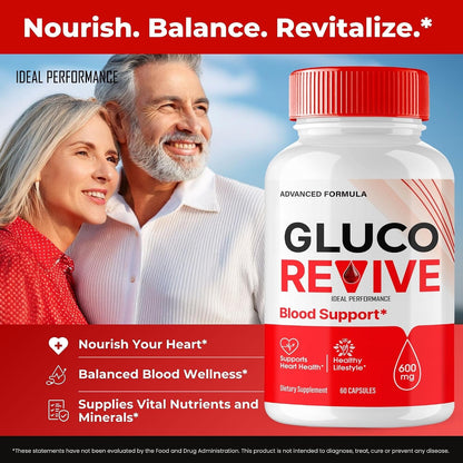 Gluco Revive Capsules, Gluco Revive Supplement Capsules, GlucoRevive Health and Wellbeing Support – Maximum Strength All Natural Advanced Formula (60 Capsules)