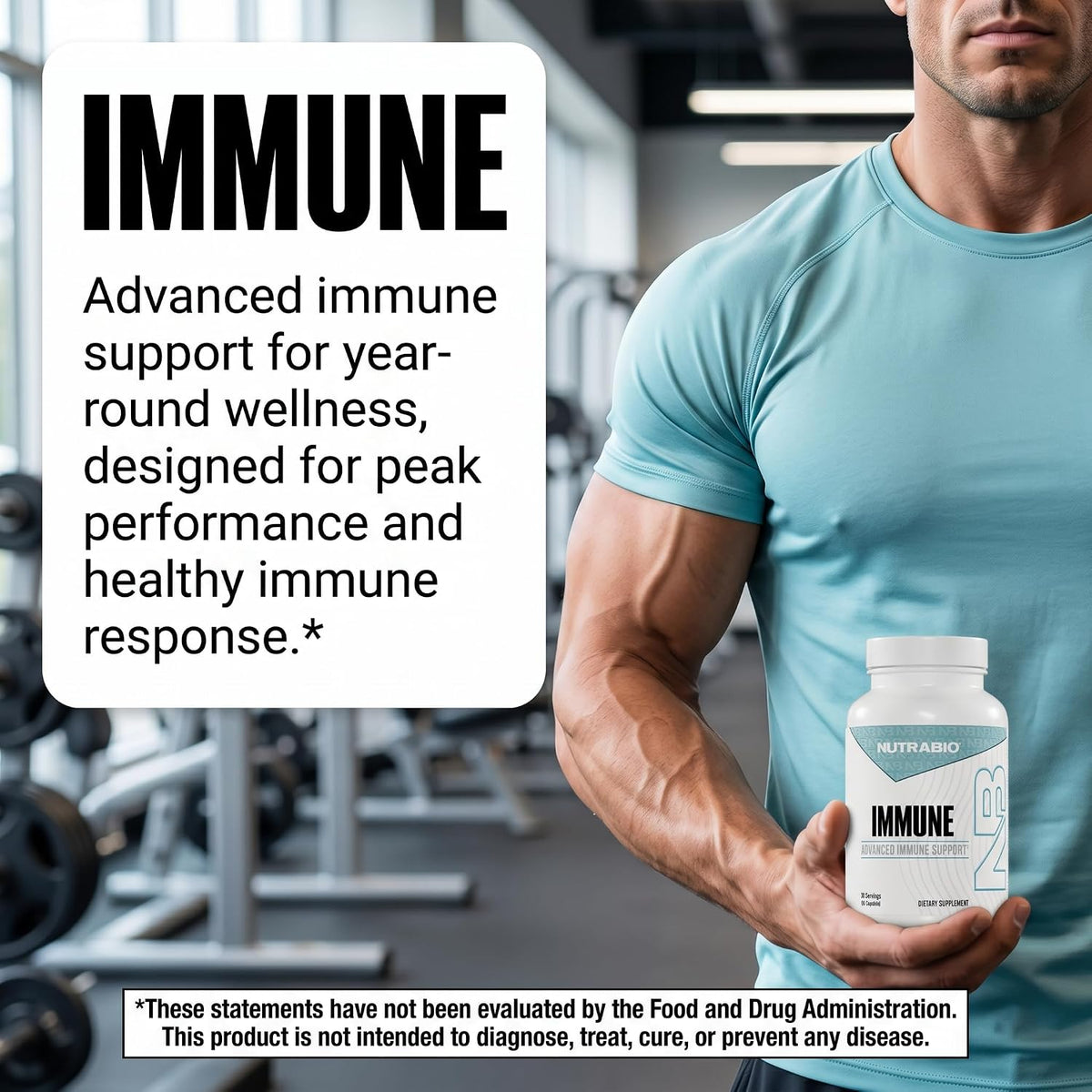 NutraBio Immune Support Supplement with EpiCor, 90 Vegetable Capsules - görsel 9