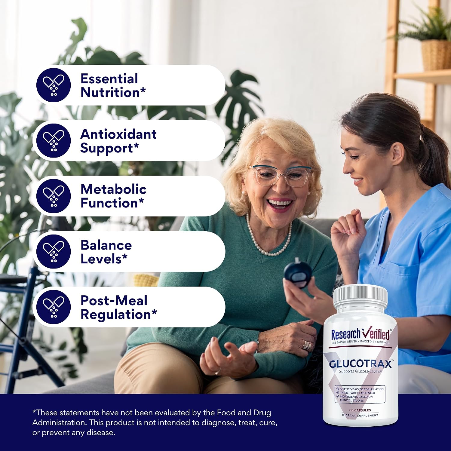 Research Verified Glucotrax - Berberine, Chromium Picolinate, Cinnamon, Gymnema - 360 Capsules (6 Month Supply) - görsel 4