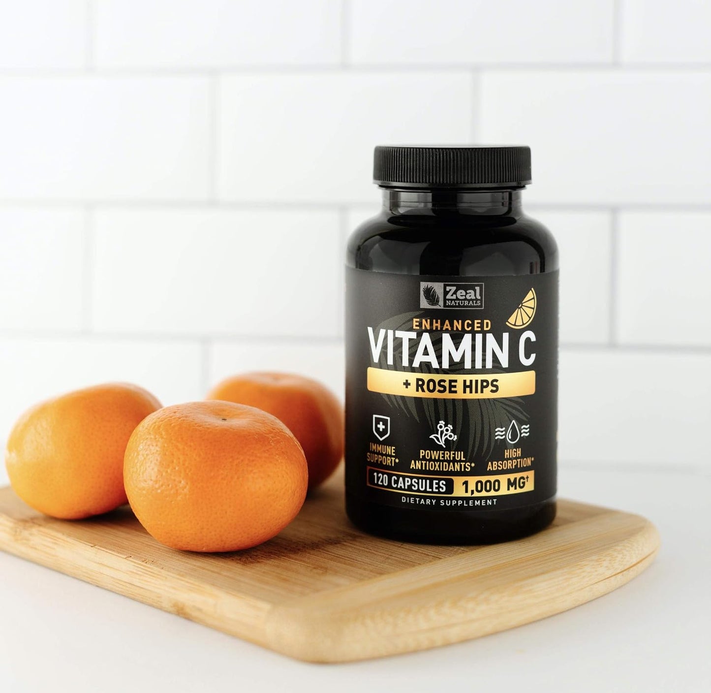 Vitamin C with Rose Hips 1000mg – Pure Ascorbic Acid Capsules for Immune Support - görsel 8