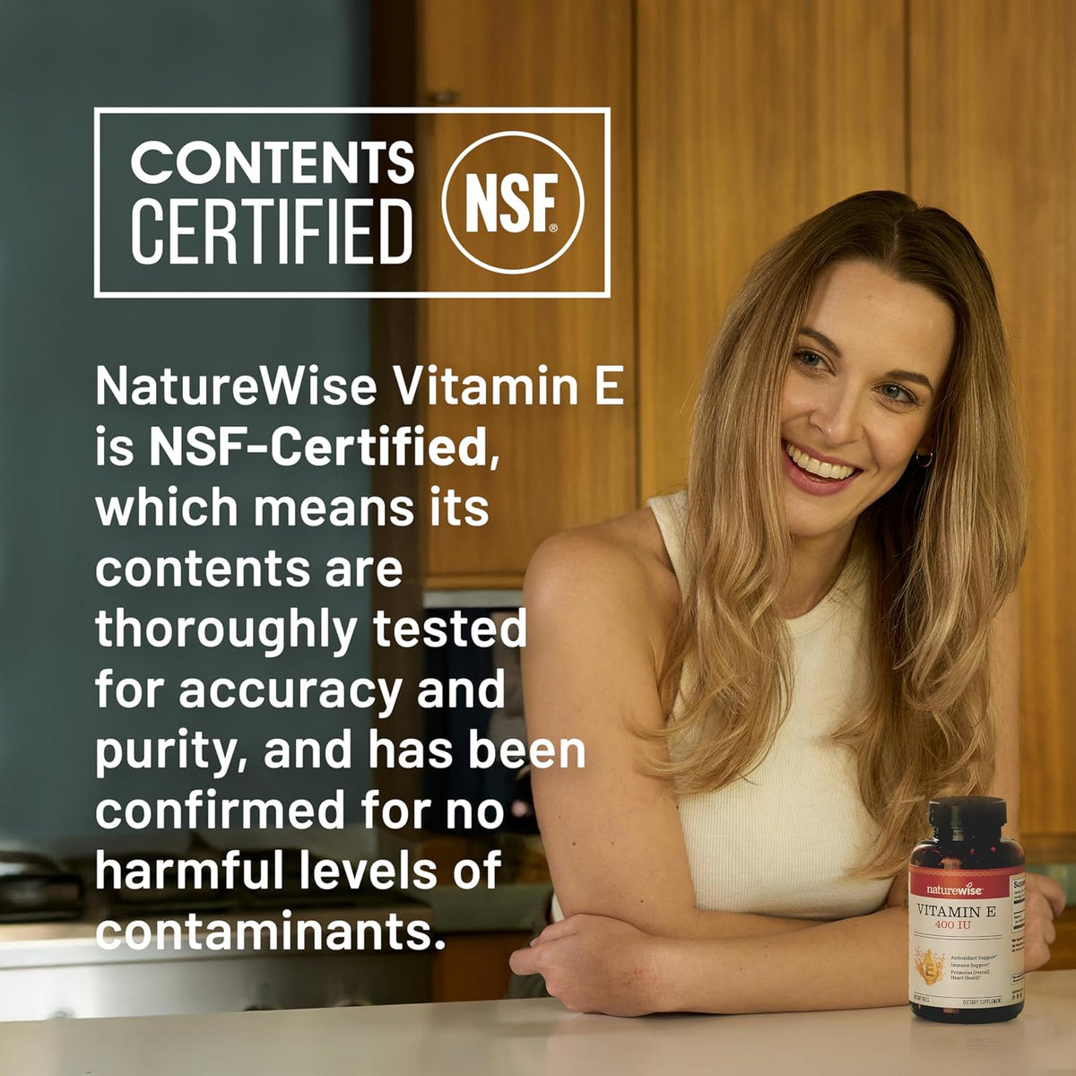 NatureWise Vitamin E 400 IU Softgels – 180mg, Non-GM, Gluten-Free (60 Softgels) - görsel 7