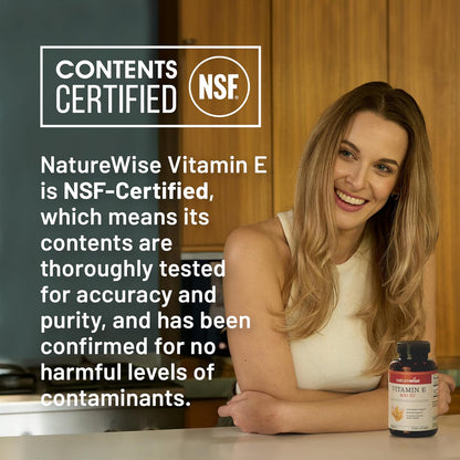 NatureWise Vitamin E 400 IU Softgels – 180mg, Non-GM, Gluten-Free (60 Softgels)