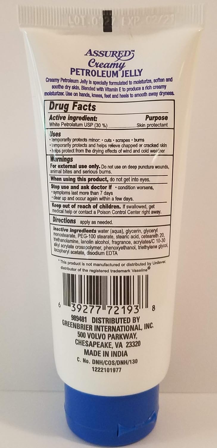 Creamy Petroleum Jelly Hand Cream for Dry, Rough Skin, 85 g each (Pack of 3), Quickly Absorbed, Multi Pack, Lightly Scented - görsel 3