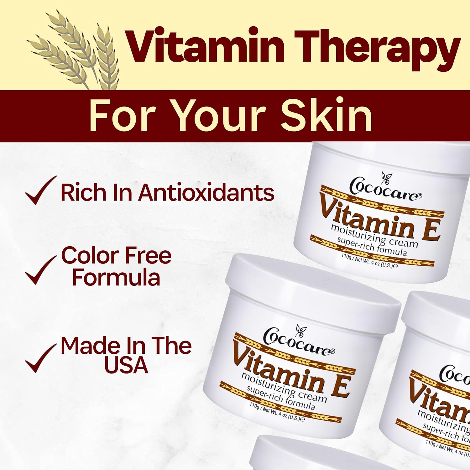 Cococare Vitamin E Super Rich Formula Moisturising Cream, 4 oz - görsel 5