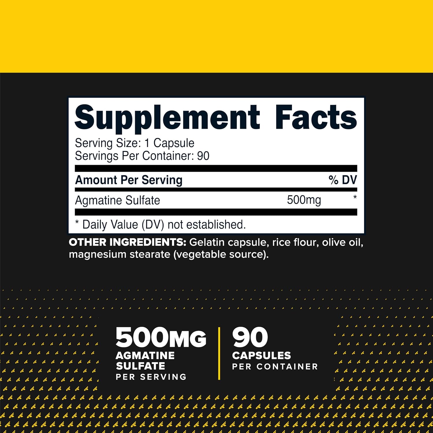 Primaforce Agmatine Sulphate 500mg, 90 Capsules – Non-GM, Gluten-free Supplement - görsel 2