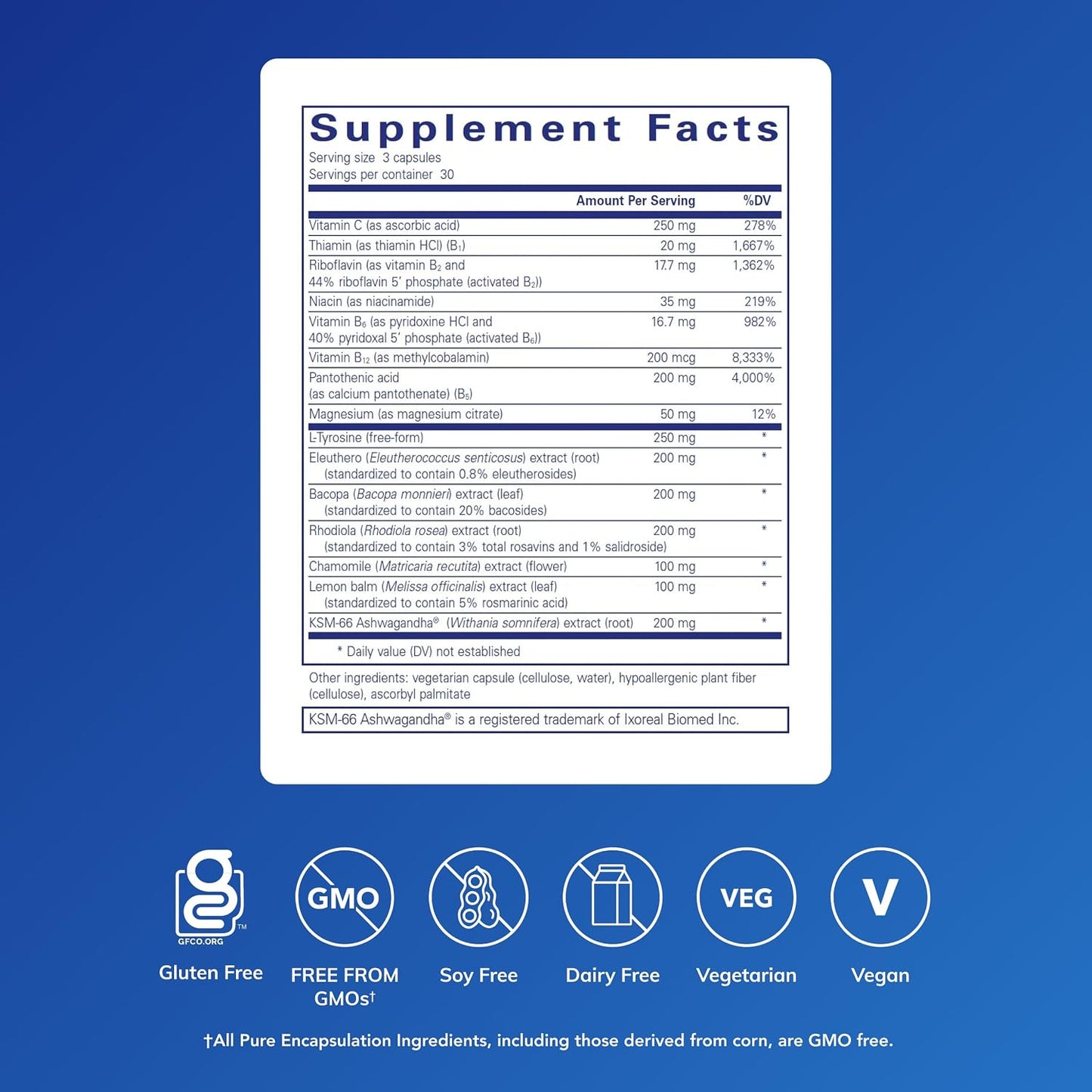 Pure Encapsulations Daily Stress Formula - 90 Capsules - görsel 2