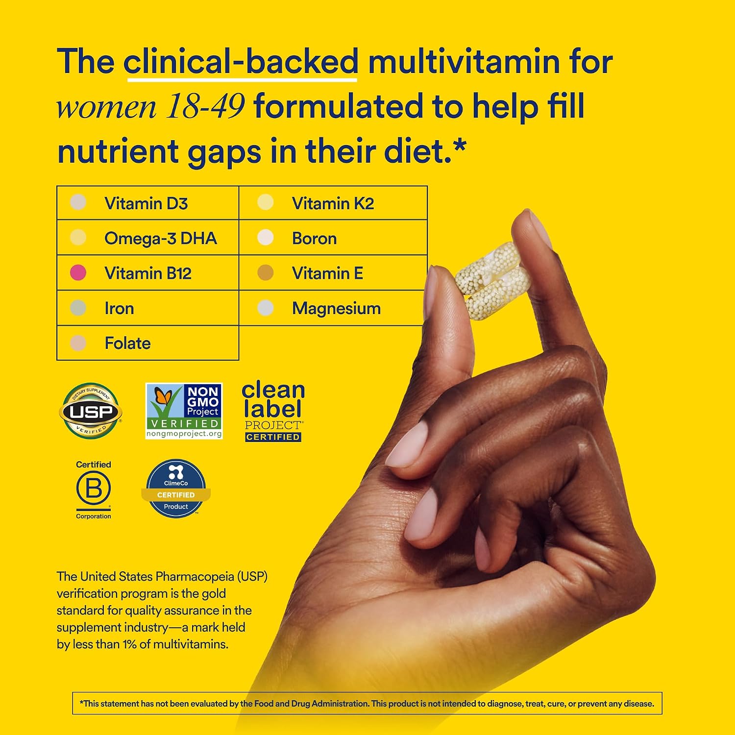 Ritual Women's 18+ Daily Multivitamin – 9 Key Nutrients – 60 Capsules (30 Servings) - görsel 2