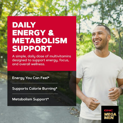 GNC Mega Men Energy & Metabolism Multivitamin for Men | 90 Tablets