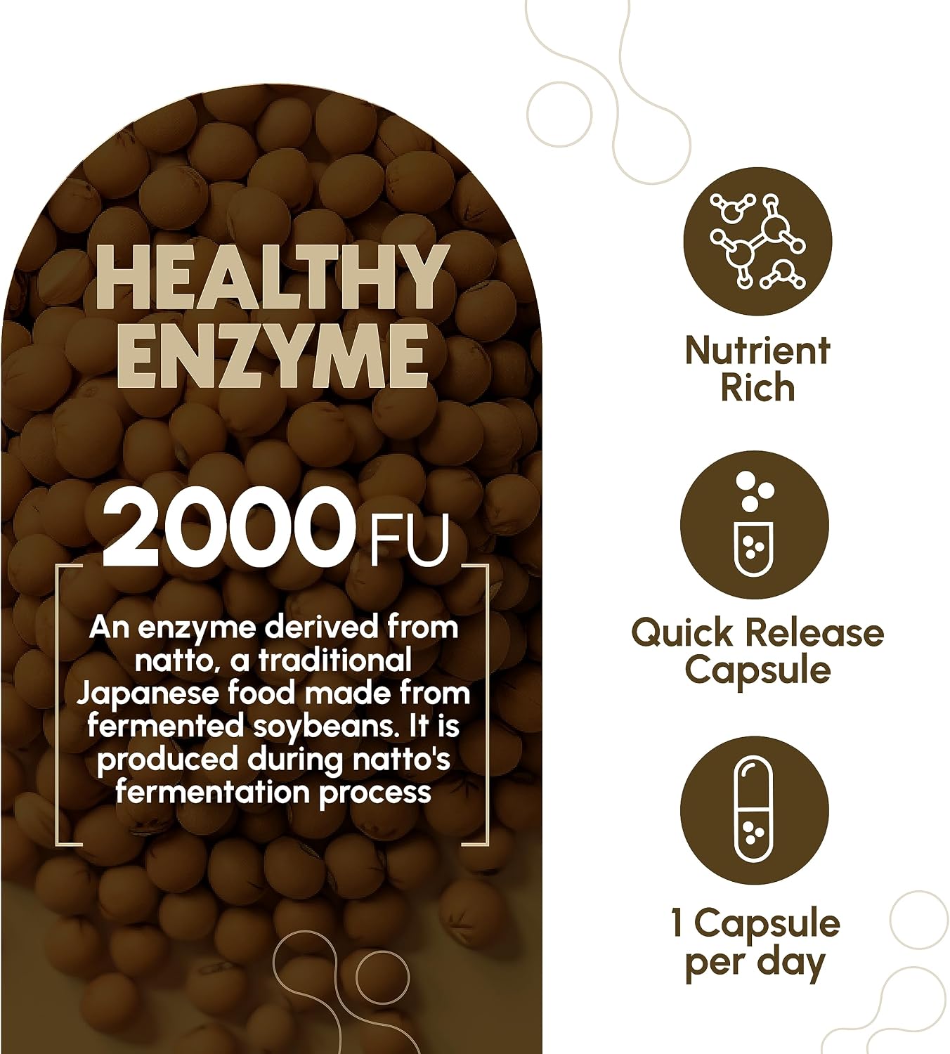 Zenavea Nattokinase Supplement – 2000 FU per Capsule, 270 Capsules - görsel 4