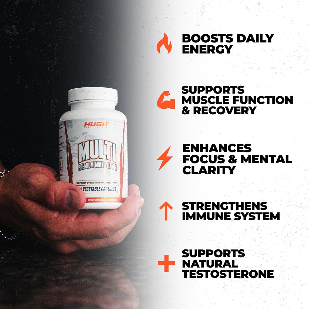 Huge Multi - Men's Multivitamin | High-Performance All-in-One for Athletes (120 Capsules) - görsel 2