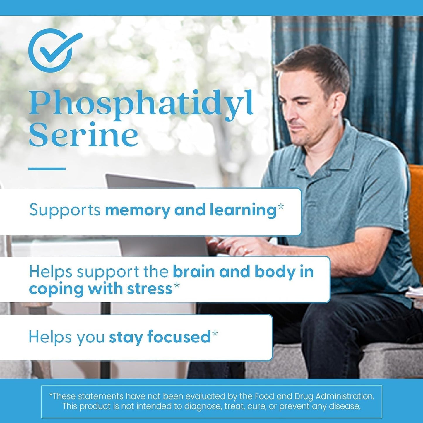 Doctor's Best Phosphatidylserine Supplement 100 mg - Phosphatidyl Serine Capsules for Memory & Cognitive Support, Gluten Free, Vegan - 120 Veg Caps - görsel 7