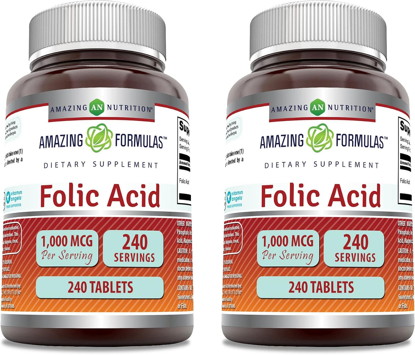 Amazing Formulae Folic Acid 1000 mcg (1 mg) Tablets, 500 Count - görsel 7