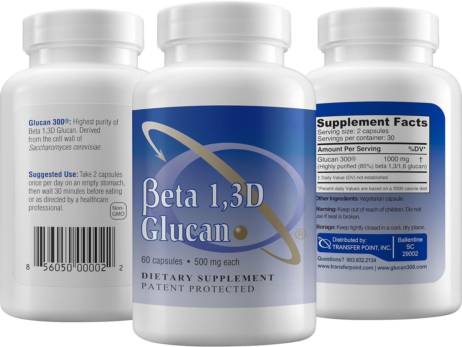 Transfer Point Beta 1,3D Glucan 500 mg, 60 Capsules - görsel 4