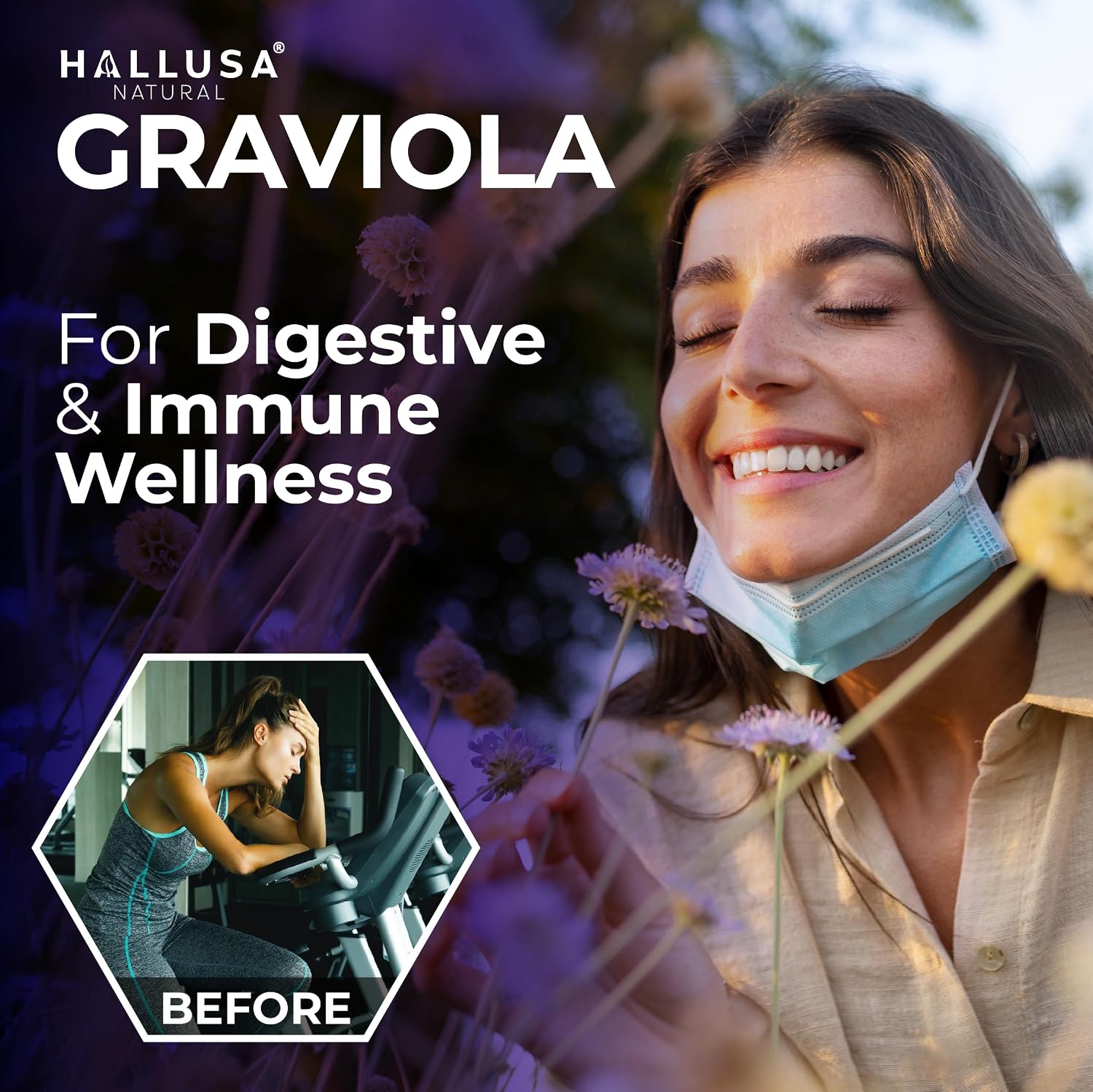 Graviola Soursop Capsules 800mg | Herbal Supplement for Antioxidant Support, Cellular Health, Skin Appearance & Digestive Comfort | 60 Capsules - görsel 3