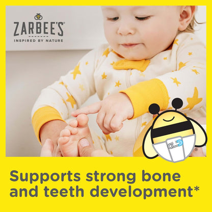 Zarbee's Vitamin D Drops for Infants, 400 IU (10 mcg) Baby & Toddler Liquid Supplement, New-born & Up, Dropper Syringe Included, 0.47 fl oz
