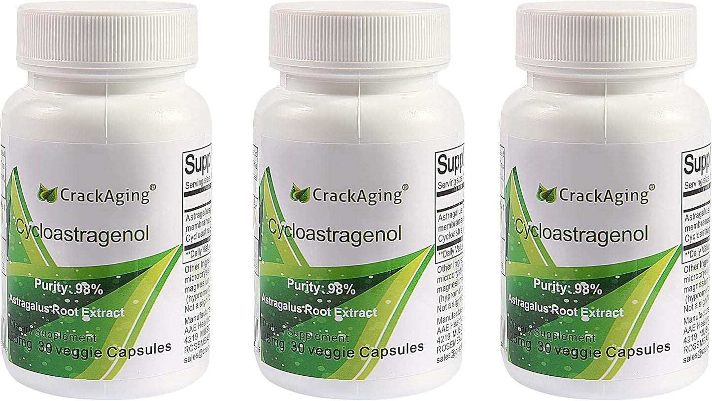 Crackaging Super-Absorption Cycloastragenol 98% 25mg - 180 Capsules (6 Bottles) - görsel 7