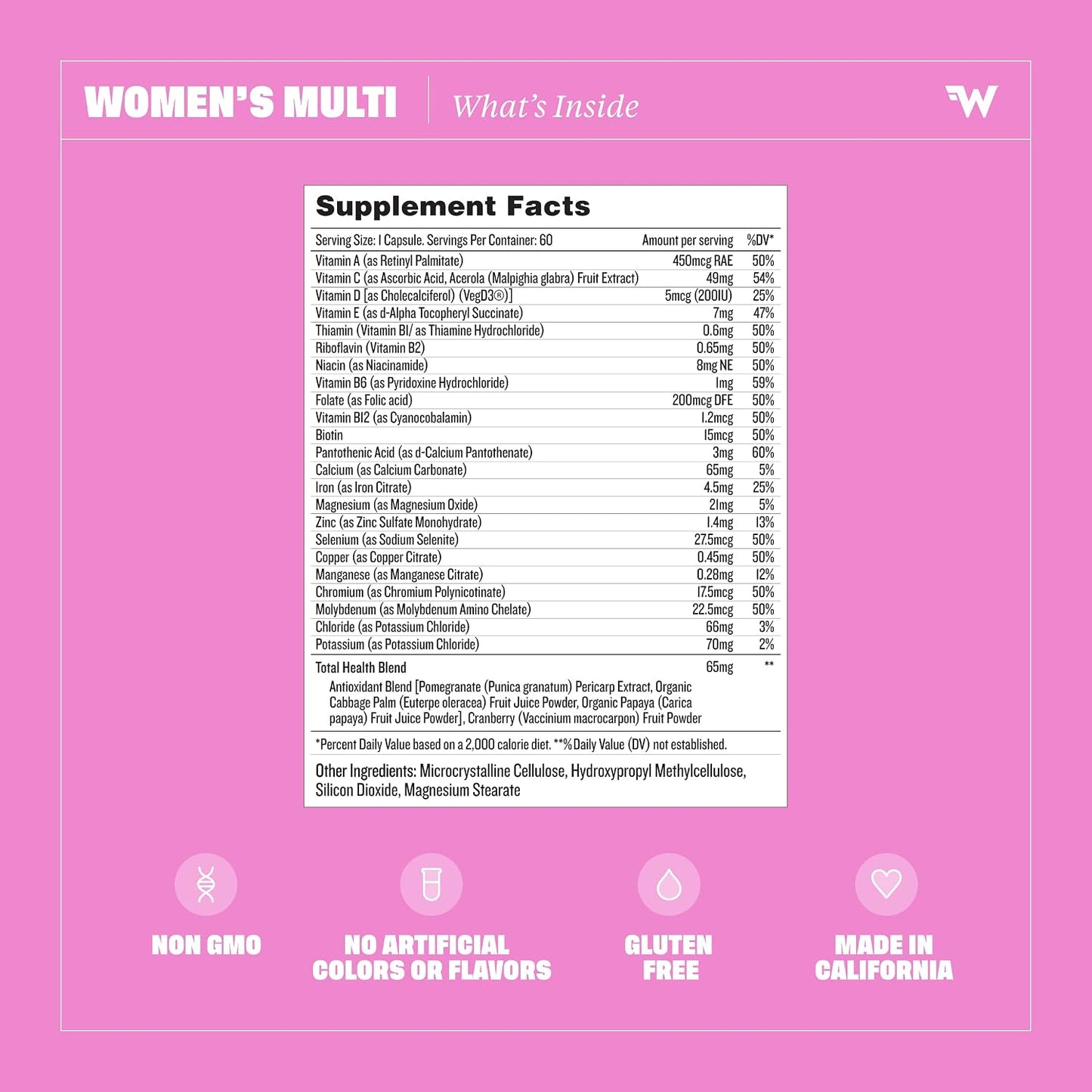 Health by Habit Women's Multivitamin - 23 Essential Vitamins and Minerals, 120 Capsules (2 Pack) - görsel 2