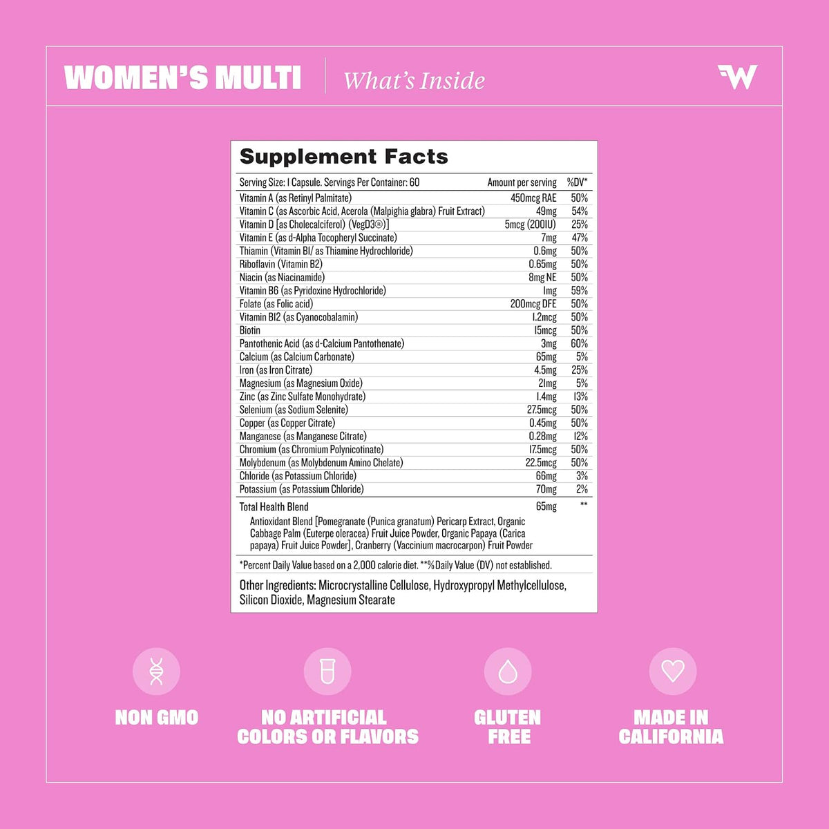Health by Habit Women's Multivitamin - 23 Essential Vitamins and Minerals, 120 Capsules (2 Pack) - görsel 2