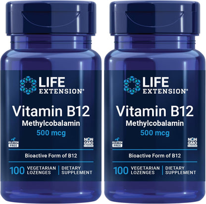 Life Extension Vitamin B12 Methylcobalamin, 5 mg, 60 Quick-Dissolving Lozenges