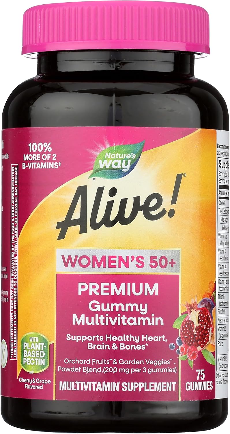 Nature's Way Alive! Women's 50+ Multivitamin Gummy, 75 Gummies - görsel 1