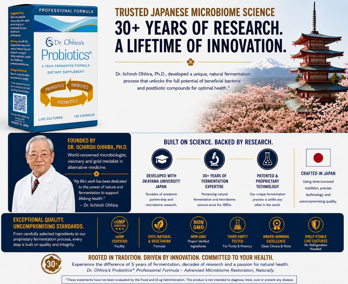 Dr. Ohhira’s Probiotics Professional Formula - 5-Year Fermented Japanese Probiotic with Prebiotics, Probiotics & Postbiotics - 13-Strain Shelf-Stable Gut Support - 120 Vegetarian Softgels - görsel 8