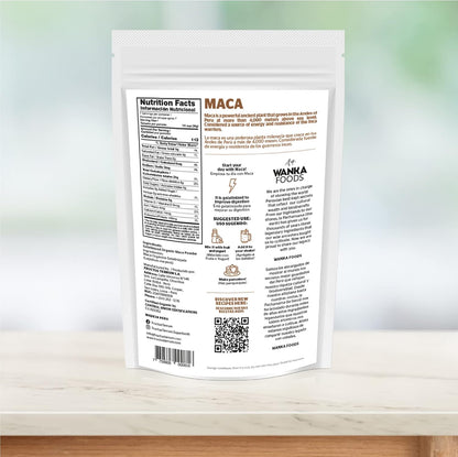 WANKA FOODS Organic Gelatinised Maca Powder, 8 oz (227 g)