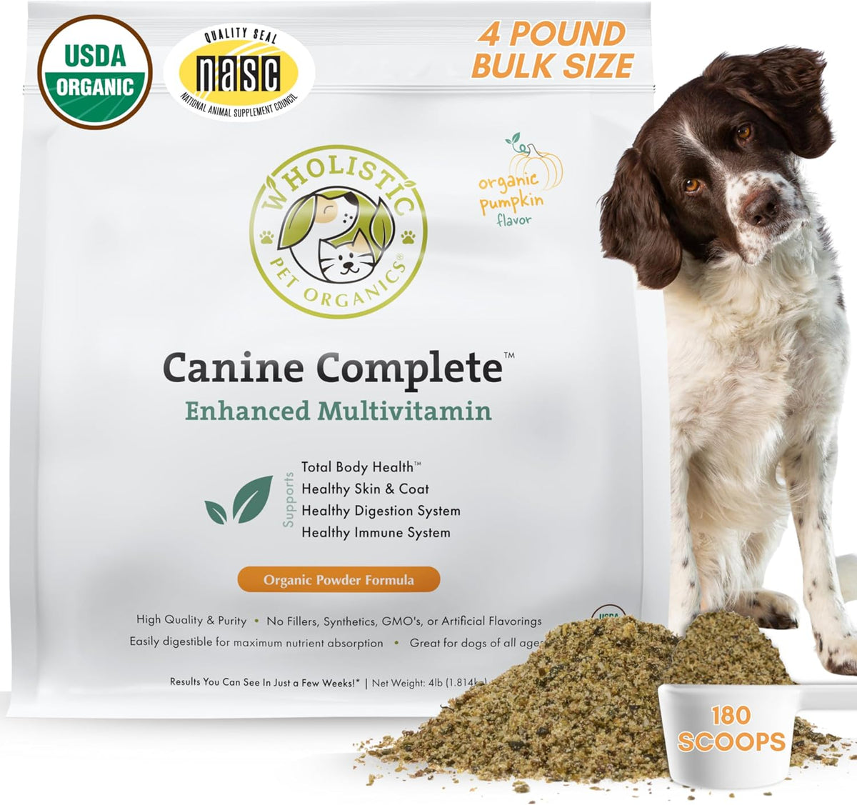 Wholistic Pet Organics Canine Complete Dog Multivitamin Powder, 1.8 kg - görsel 10