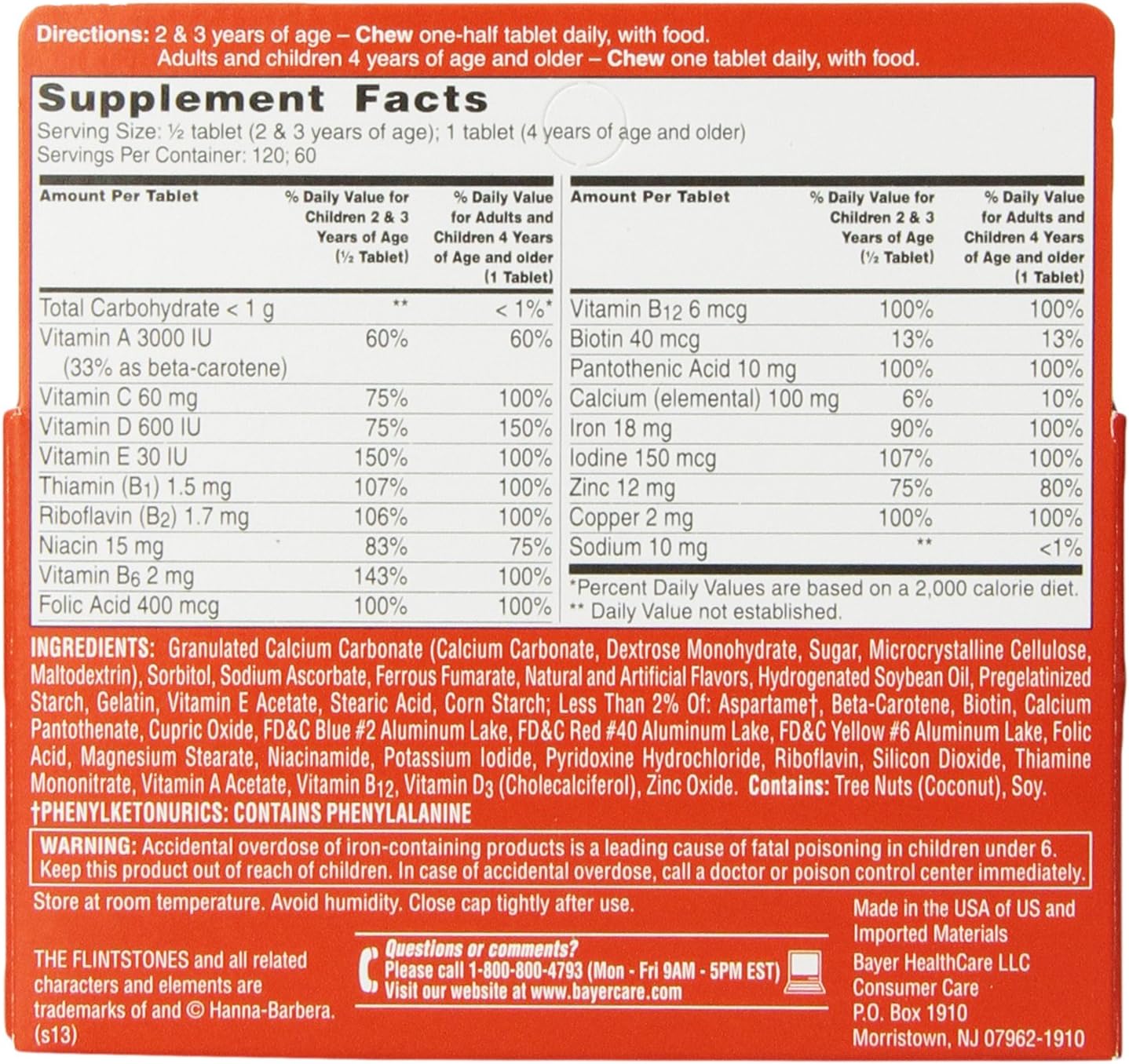 Flintstones Complete Children's Chewable Supplement, 60 Chewable Tablets - görsel 3