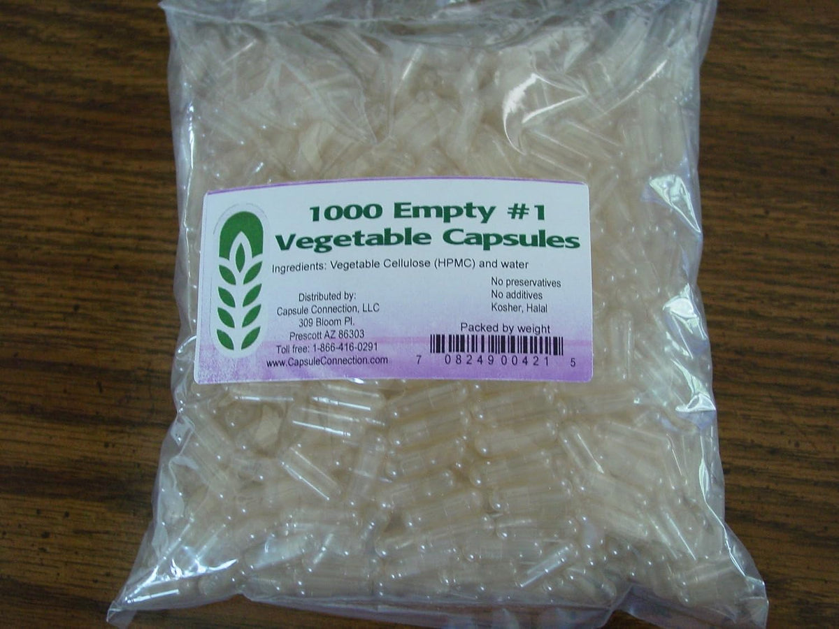 Capsule Connection 1000 Bulk #1 Empty Vegetable Capsules - görsel 1