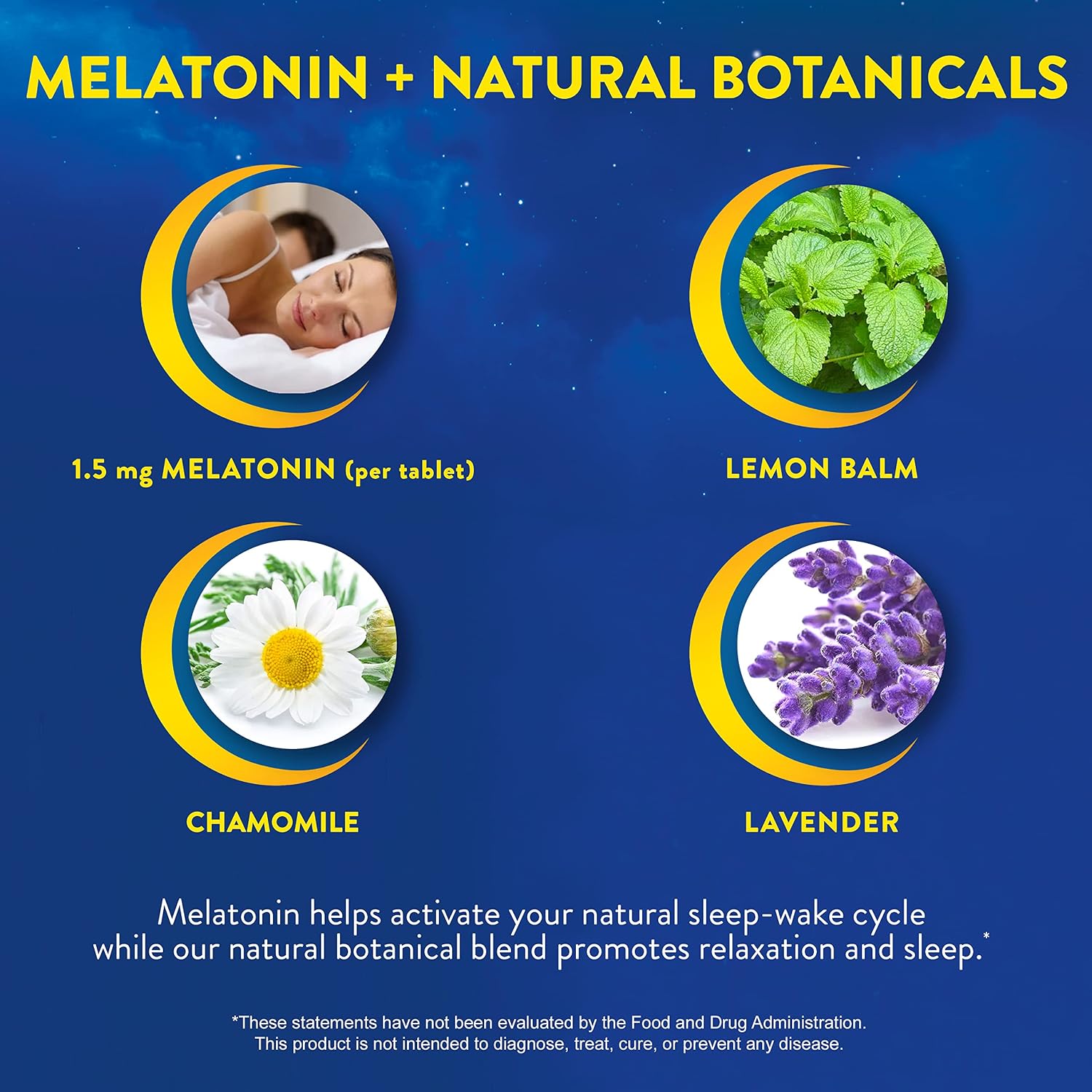 MidNite Back to Sleep Low Dose Melatonin Sleep Aid – 1.5 mg Quick Dissolve Tablets, 30 Tablets - görsel 4
