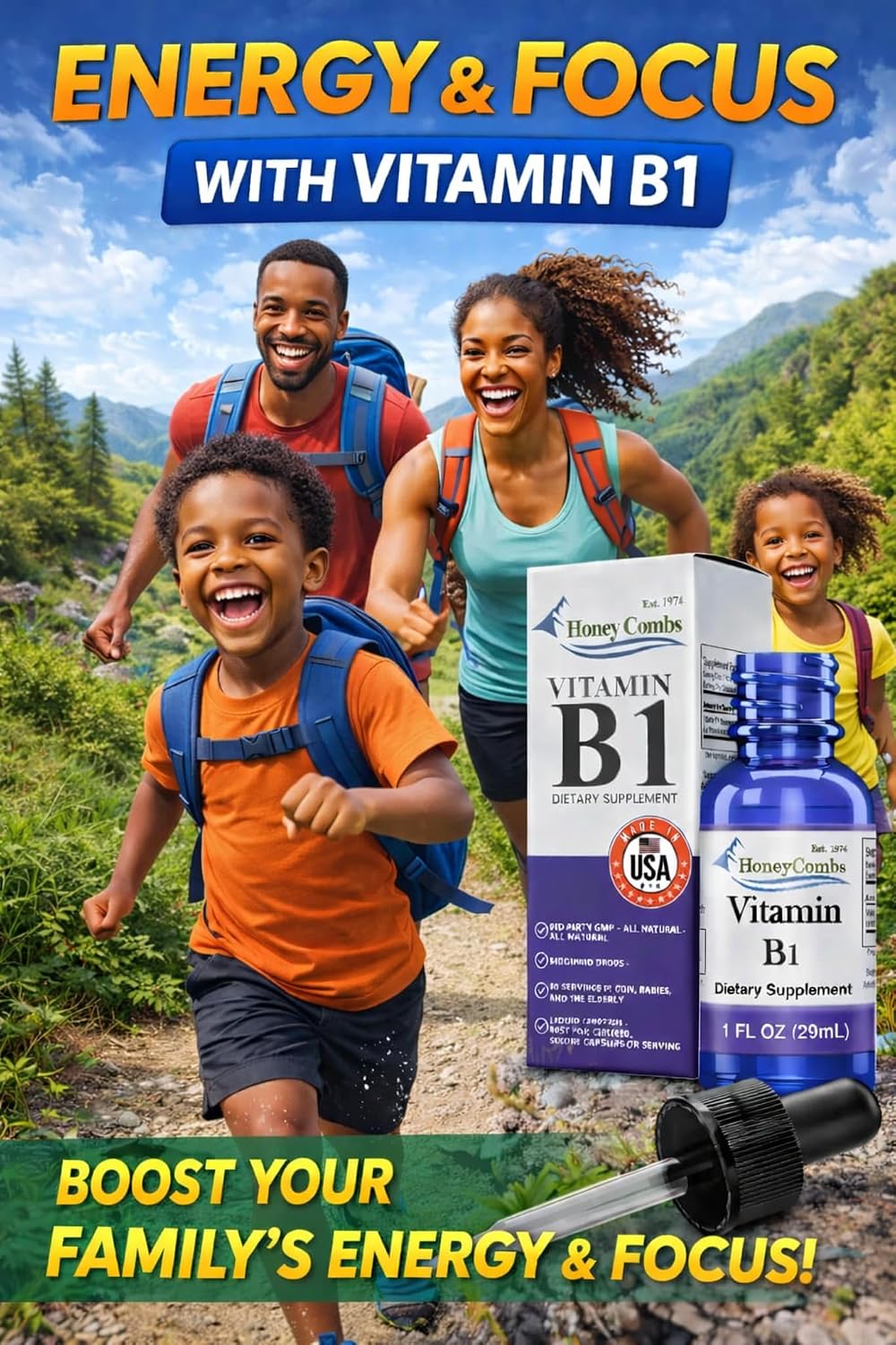 Vitamin B1 (Thiamine) Drops - High Potency Liquid - Vegan, Alcohol-Free, Non-GMO - Supports Energy, Digestion & Nervous System, 30ml - görsel 3