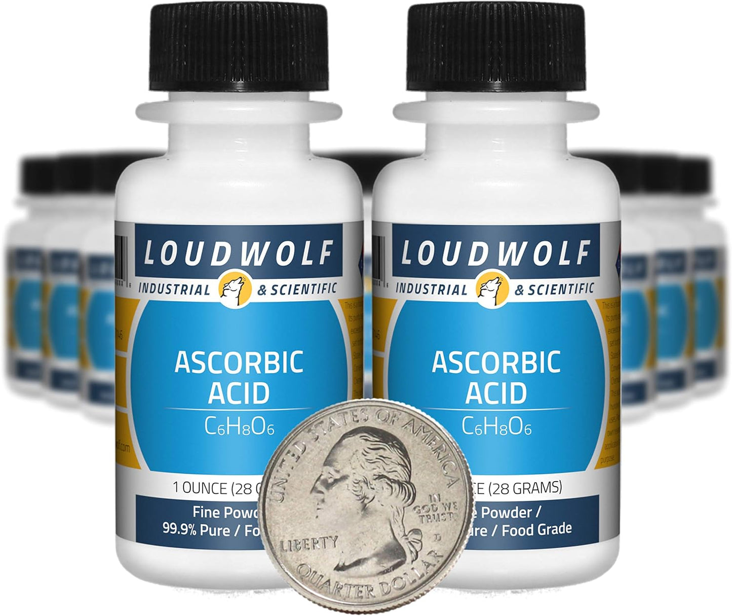 Loudwolf Ascorbic Acid Fine Powder, 1.36 kg (12 Bottles), 99.9% Pure Food Grade - görsel 6