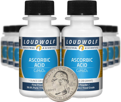 Ascorbic Acid - 907 g - 4 Bottles - 99.9% Pure Food Grade Fine Powder