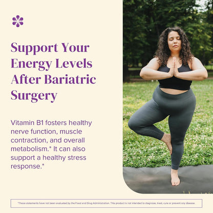 BariMelts Vitamin B1 (Thiamine) - 90 Fast-Dissolving Tablets, Sugar-Free Bariatric Supplement, Natural Berry Flavour