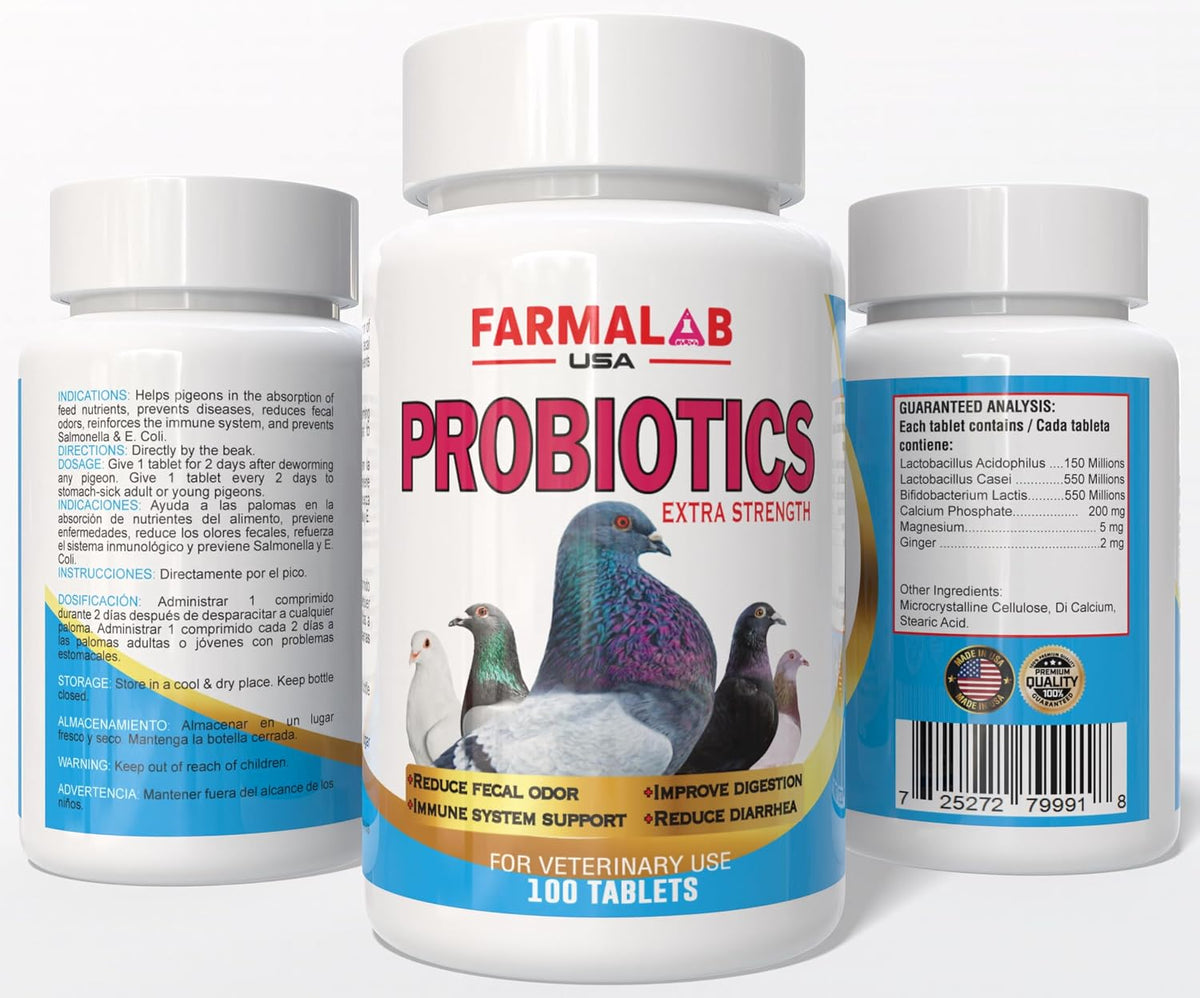 B12-5500 para Palomas, Pigeon Vitamin Supplement 60 Tablets Farmalab - görsel 7