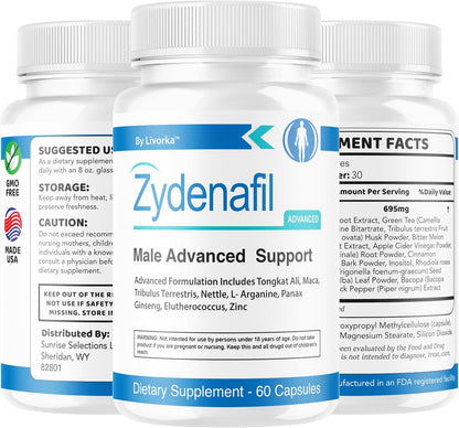 Zydenafil, Zydenafil Capsules for Men, Zydenafil Men's Advanced Formula, Zydenafil All Natural Supplement, Zydenafil Advanced Formula, 60 Capsules for 1 Month