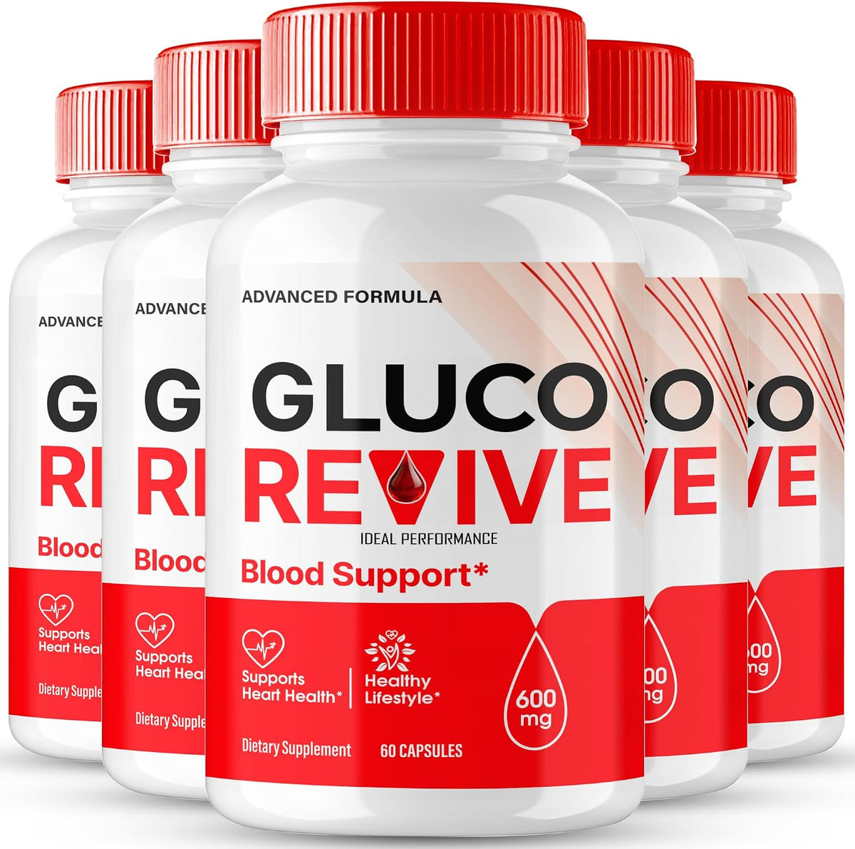 Gluco Revive Pills – Maximum Strength All Natural Supplement Capsules (5-Pack) - görsel 1