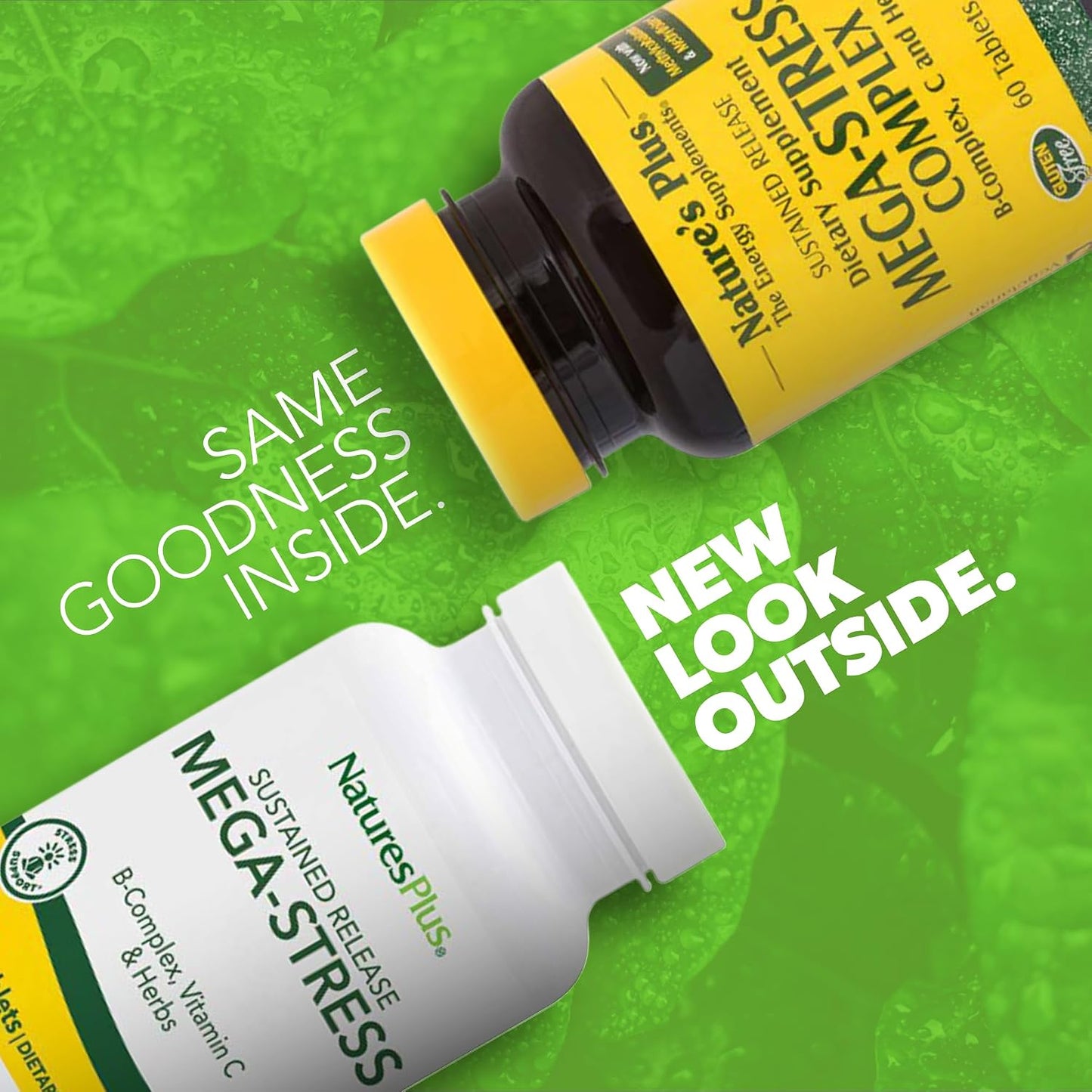 NaturesPlus Mega-Stress Complex, 60 Sustained Release Tablets - görsel 2