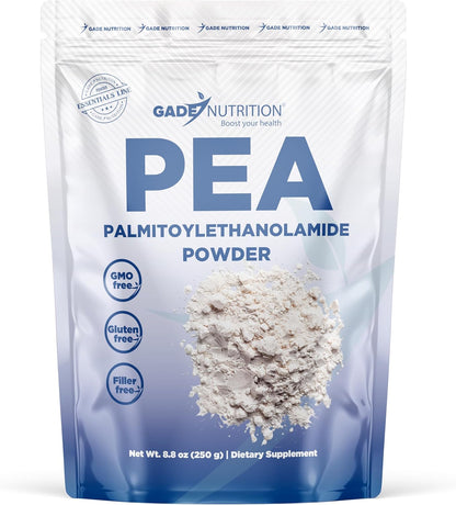Gade Nutrition Palmitoylethanolamide (PEA) Powder - 250g - Non-GMO, Vegan, Made in USA