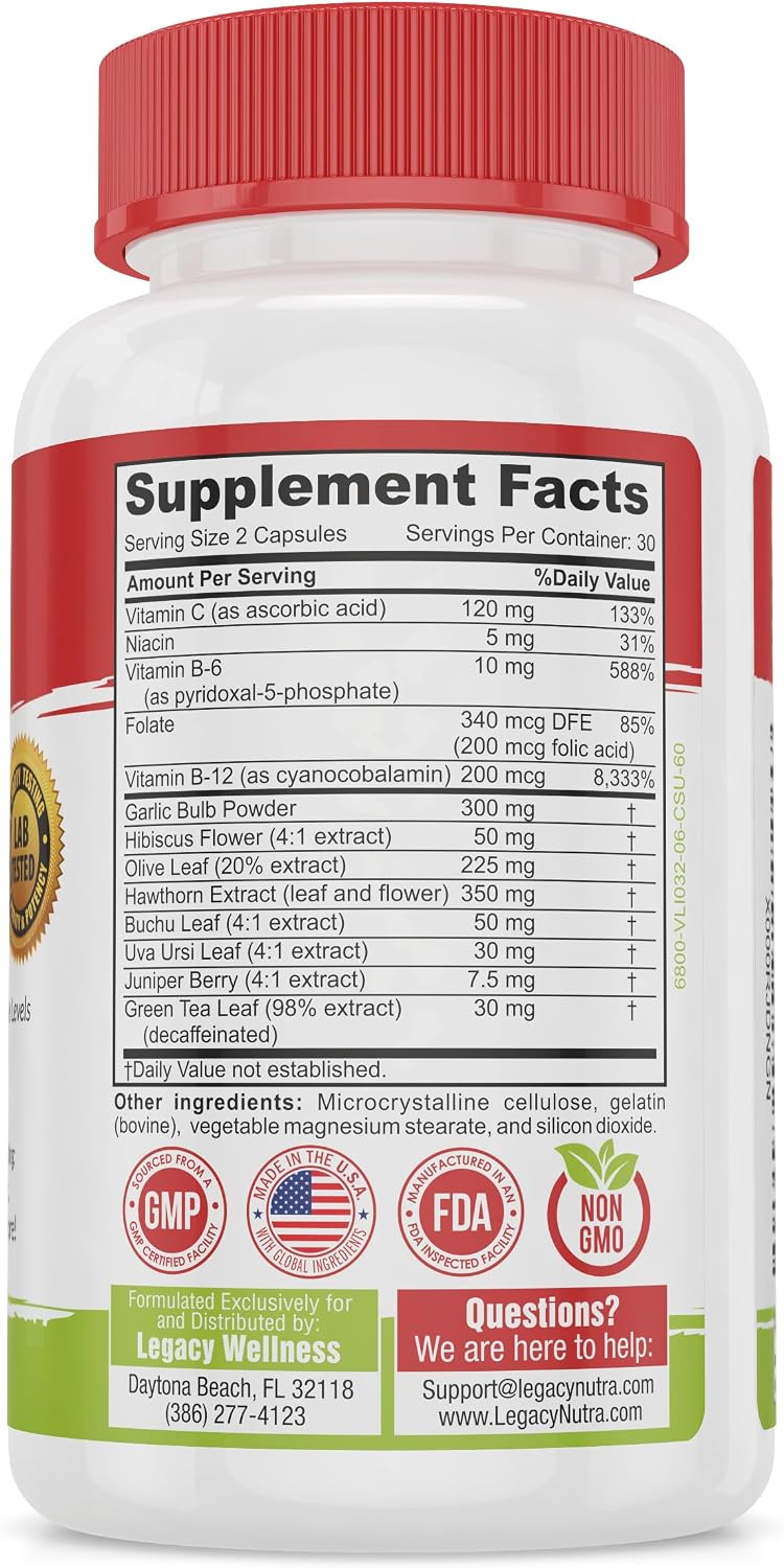 BP Rescue Blood Pressure Support Food Supplement - Natural Circulation & Blood Flow Support - görsel 8
