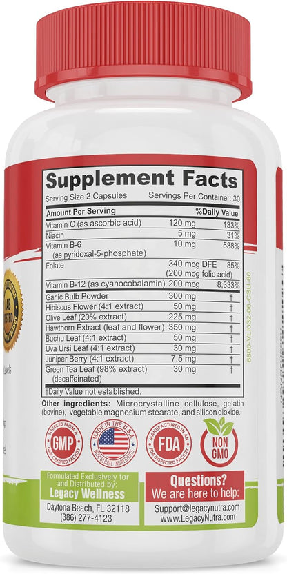 BP Rescue Blood Pressure Support Food Supplement - Natural Circulation & Blood Flow Support