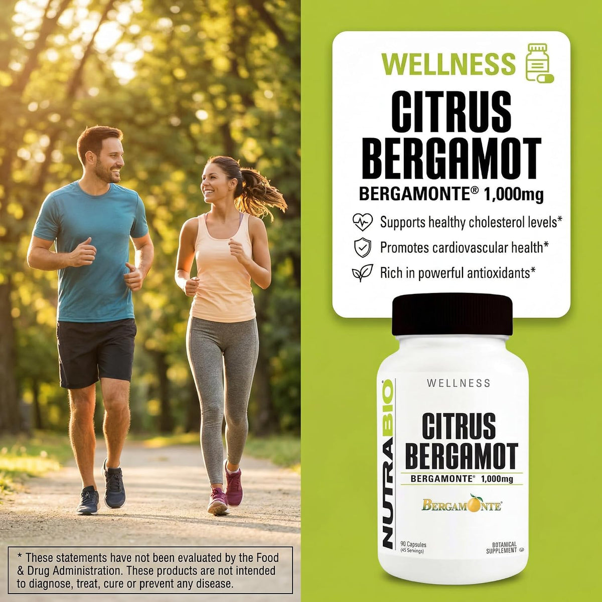NutraBio Citrus Bergamot Bergamonte® Extract Supplement – 1000mg per Serving – 90 Capsules - görsel 3