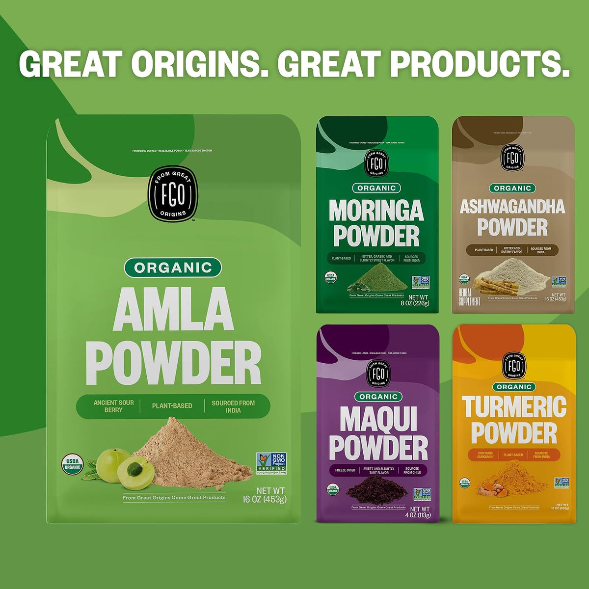 FGO Organic Amla Powder, 8oz – USDA Organic Indian Gooseberry (Amalaki), Non-GMO Natural Vitamin C - görsel 7
