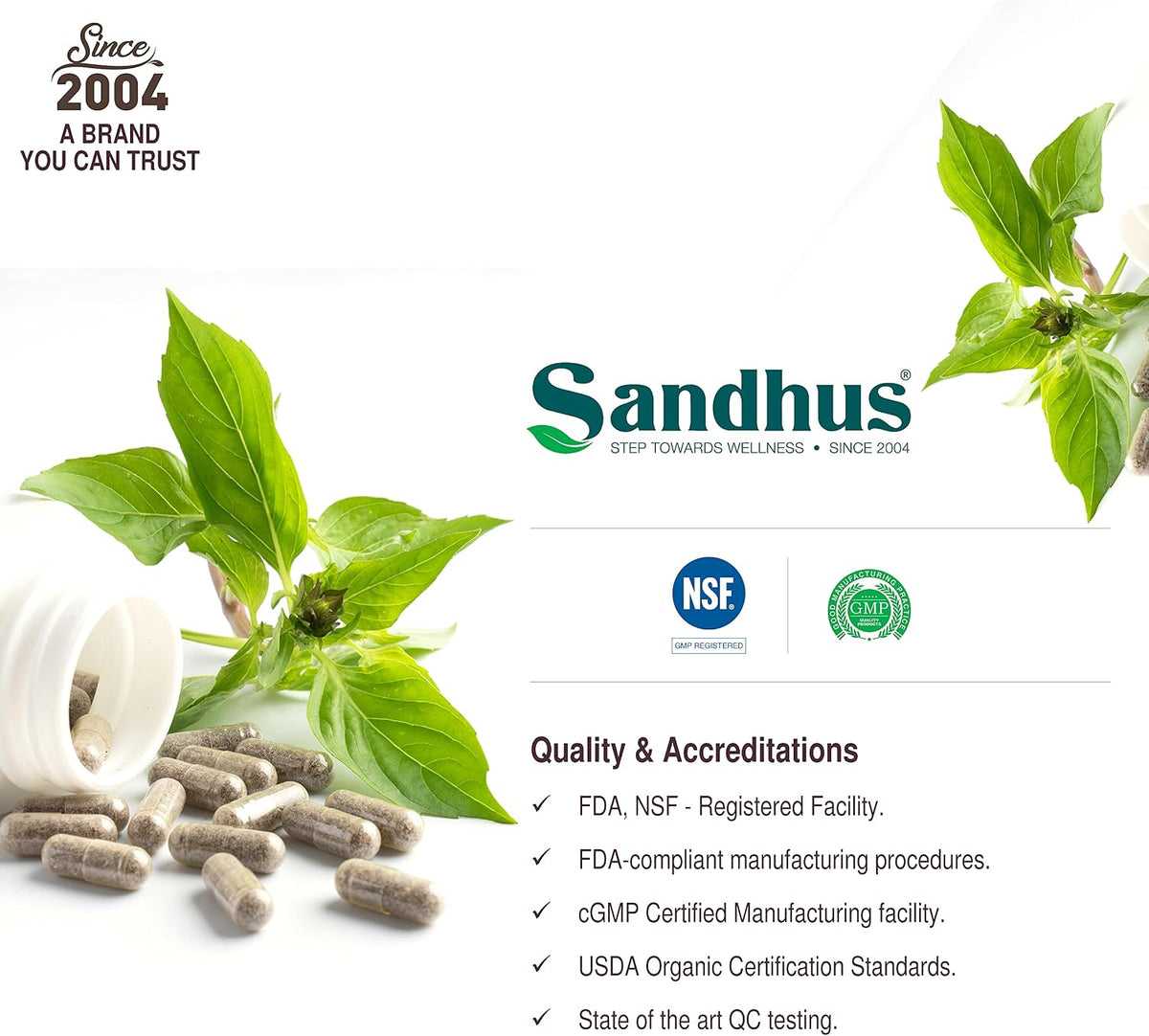 Sandhu's Guduchi (Tinospora Cordifolia) Giloy 100 Vegetarian Capsules 1000mg per Serving - görsel 6