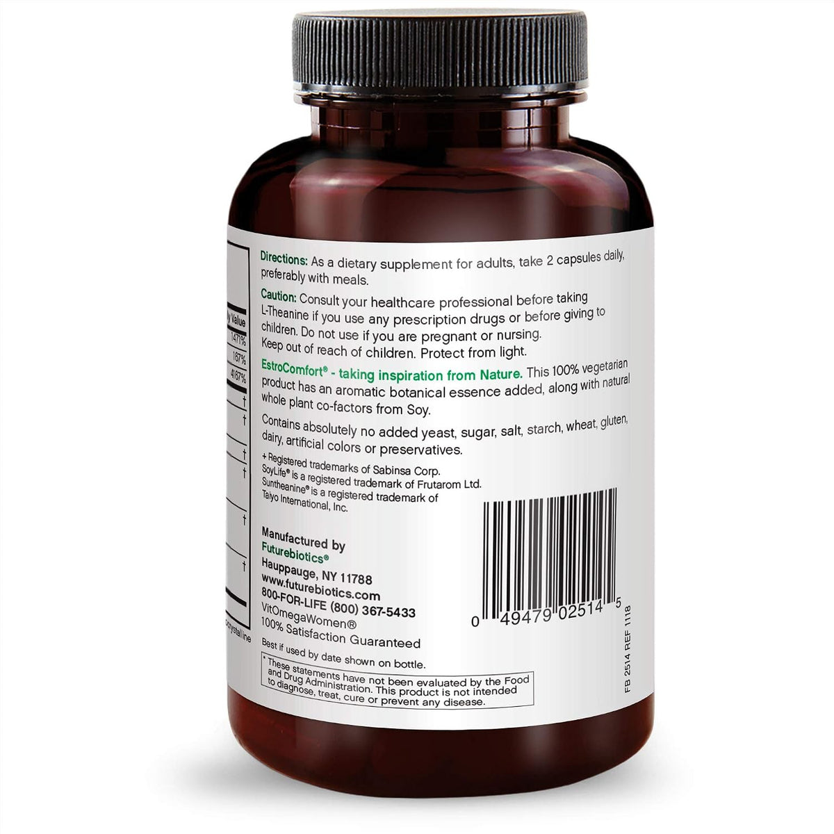 Futurebiotics Estrocomfort Vegetarian Capsules - Menopause Support with Soya Isoflavones & L-Theanine - görsel 6