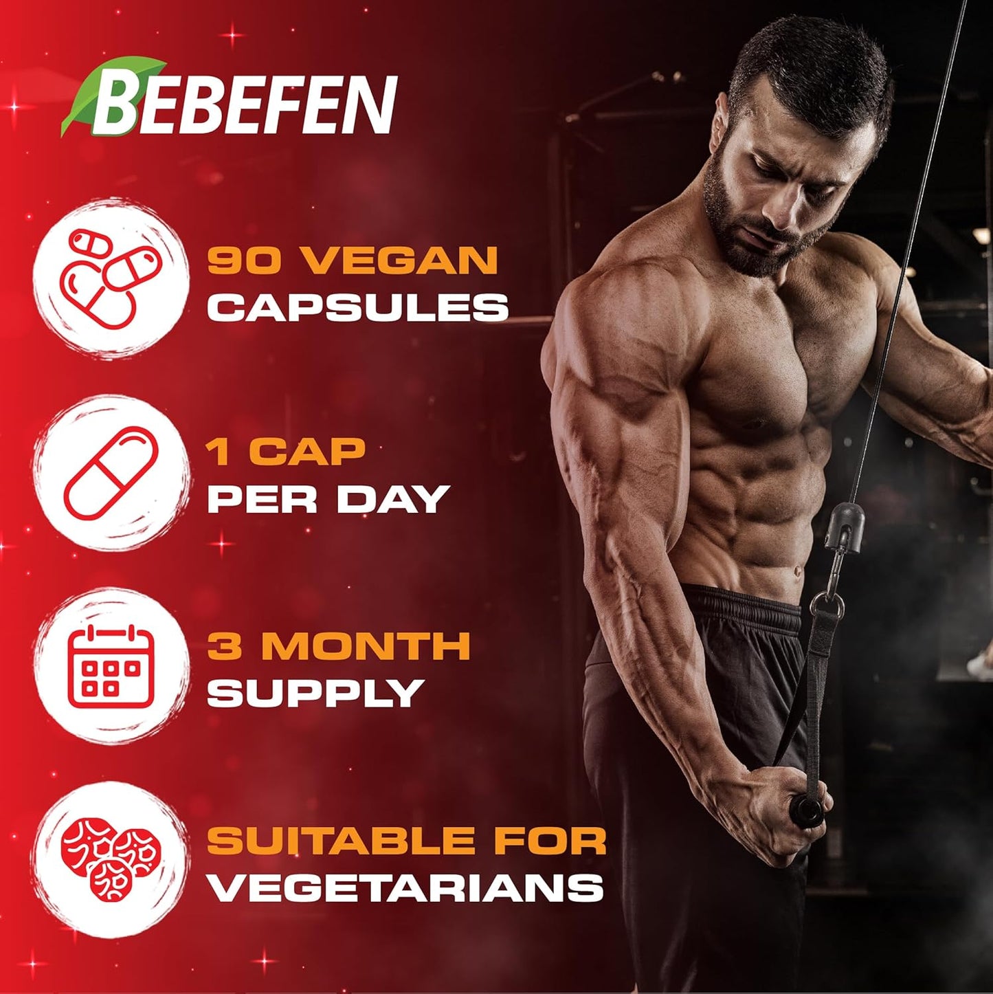 BEBEFEN Berberine Capsules with Black Pepper Extract - görsel 5