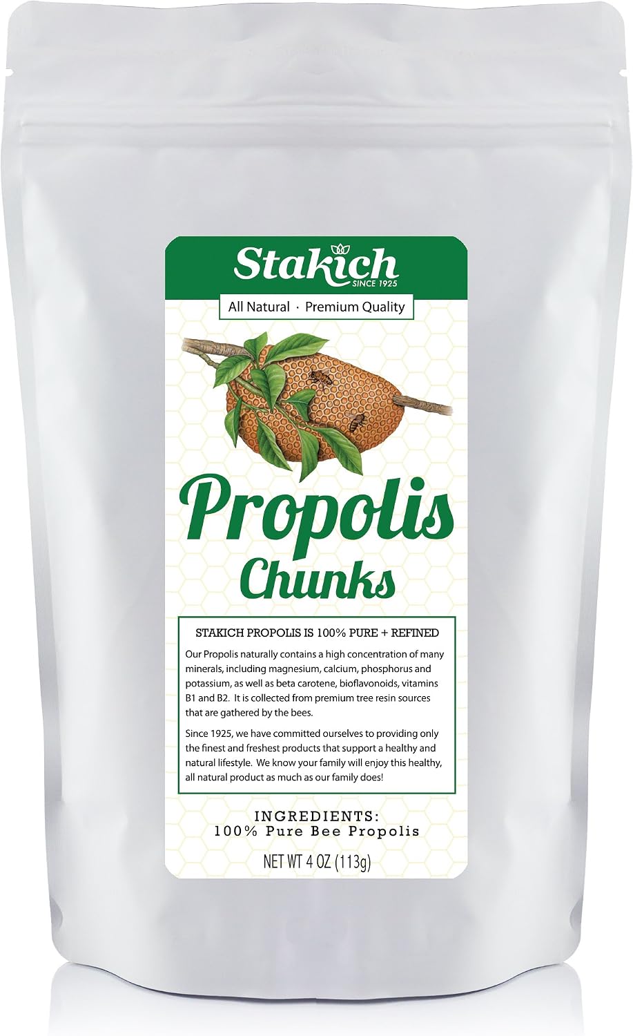Stakich Bee Propolis Chunks – 100% Pure Natural, 454g - görsel 3